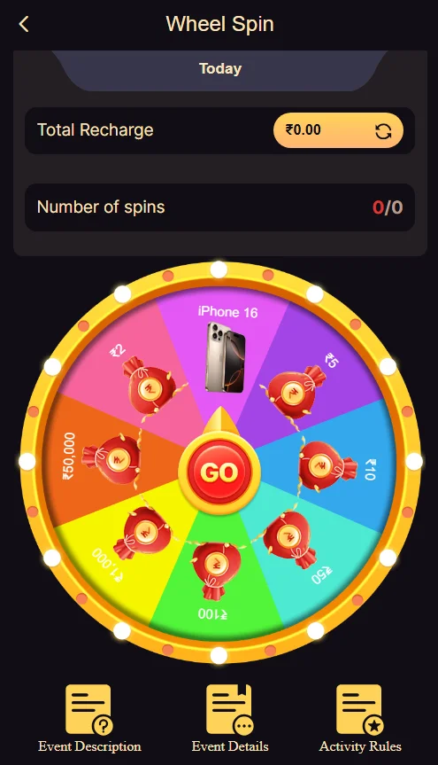 An image showing the Lucky Spin Event on 6Club